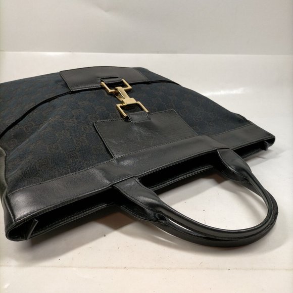 Gucci Tote Bag Black Canvas - Picture 2 of 9